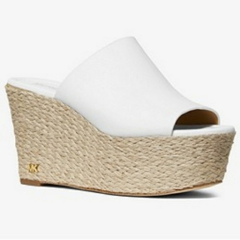 MICHAEL Michael Kors White Wedge Mules - Picture 3 of 10